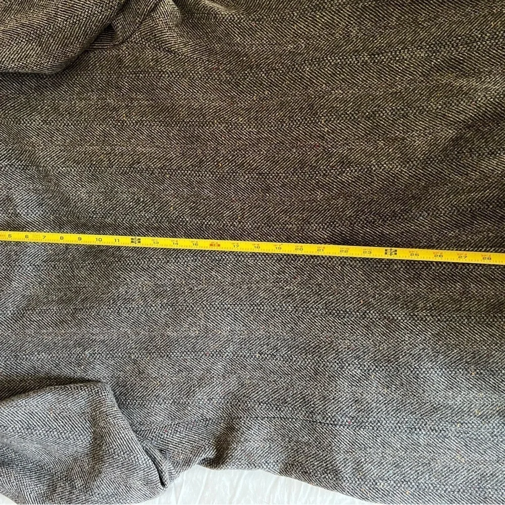 VINTAGE Tweed Jacket M Gray Barleycorn 100% Wool Donegal Blazer Sport Coat 43R - Picture 11 of 13
